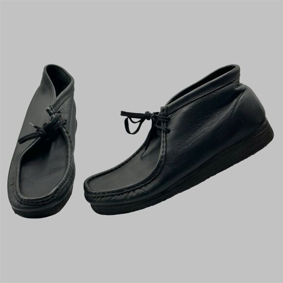 Clarks Originals Wallabees Black Leather Lace Up Shoes Men\'s Size 10.5 main image 13